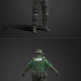 SOLDIER Flight Deck Crew 3D Model Free Download