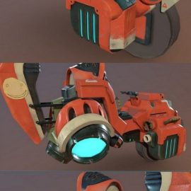 Sci-Fi Motorcylce 3D Model Free Download