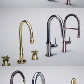 Set of Kitchen Faucets Low-Poly 3D Model 3D Model Free Download