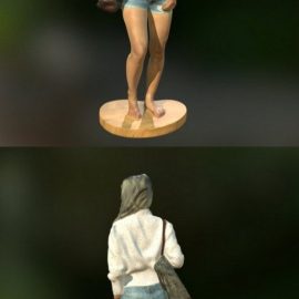 Shopping Lady 3D Model Free Download