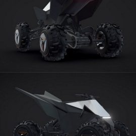 Tesla Cyber quad 3D Model Free Download