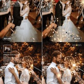 Wedding Sparkler Photo Overlays Free Download