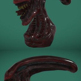 Xenomorph Bust 3D Model Free Download