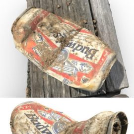 Beer Can on Fencepost Free Download