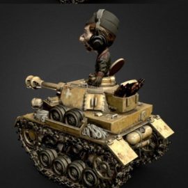 Cartoon WW2 Tank and Tank commander Free Download