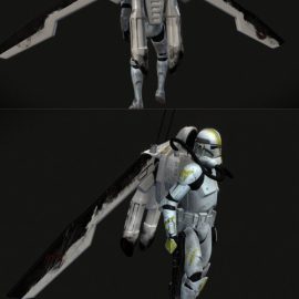 Clone Trooper Sky Corps 3D MODEL Free Download