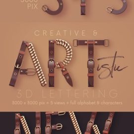 CreativeMarket Belt 3D Lettering 10996344 Free Download