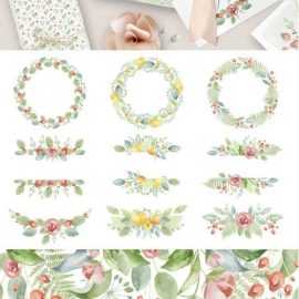 Delicate GARDEN – Watercolor Flowers PNG Collection Free Download