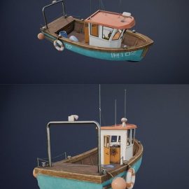 Fishing Ship game-ready asset Free Download