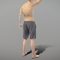 Muscly young man in black shorts 116 3d model Free Download