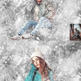 Snow Sketch Effect Photoshop Action Free Download