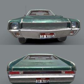 AMC AMX 1968 3D model Free Download