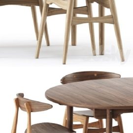 CH337 TABLE and CH33P CH33T CHAIR by Carl Hansen & Son Free Download