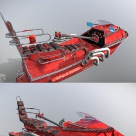 Crimson Boat 3D Model Free Download