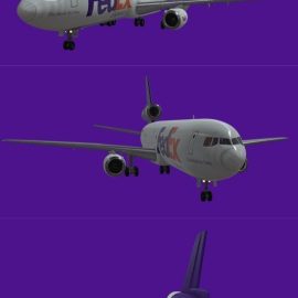 DC-10-30 FedEx 3d model Free Download