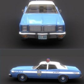 Dodge Monaco New York Police 3D Model Free Download