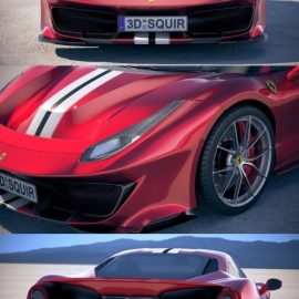 Ferrari 488 Pista 2019 3D model Free Download