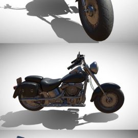 Harley Davidson 1990 FatBoy 3d model Free Download