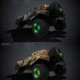 Jeep scifi “LAV-D3” 3D Model Free Download