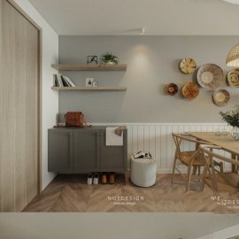 Living Room- Kitchen Interior by Hoang Thoa Free Download