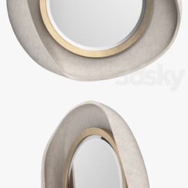 R & Y Augousti – Petal mirror in cream shagreen Free Download