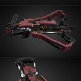 Sci-Fi Crossbow 3D Model Free Download