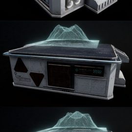 Sci fi Hologram Table 3D Model Free Download