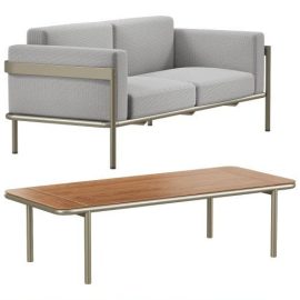 Sofa and table Zenit 3D model Free Download