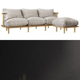 Sofa with ottoman Forest Free Download