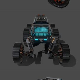 Space Rover 3D Model Free Download