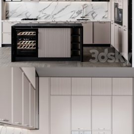 kitchen modern167 3d model Free Download