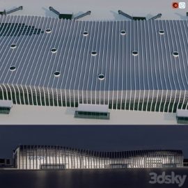 Airport building | Vray+Corona Free Download