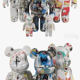 Bearbrick Basquiat ART | Vray+Corona Free Download