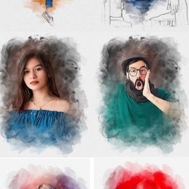 Canvas Art Photo Effect Template Free Download