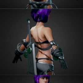 Cyberpunk Replicant Girl 3D Model Free Download