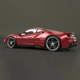 Ferrari 488 GTB sports car restyled 3D Model Free Download