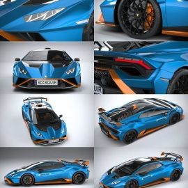 Lamborghini Huracan STO 2021 3d model Free Download