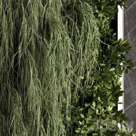 Vertical Garden Stone Wall and Metal Frame Wall Decor 29 | Vray+Corona Free Download