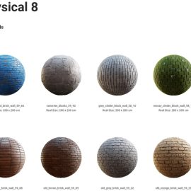 CGAxis – Physical 8 XXL PBR Textures Collection Updated Free Download