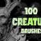 Artstation Zbrush + Blender 100 Creature Brush Mega Pack Free Download