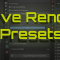 Save Render Presets v1.4.7 for Blender Free Download