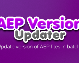 Aescripts AEP Version Updater v1.6.3 Free Download